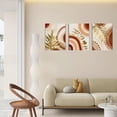 thumbnail image 3 of Boho Prints Canvas Abstract Wall Art Pink Gold Trees Ring Detail Print Gold Leaf Bontanical Art Terracotta Minimalist Art, Natural Artwork For Living Room Bathroom Bedroom Wall Decor 12"x16", 3 of 13