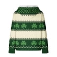 thumbnail image 3 of Pounoo St Patricks Day Hoodies for Women Shamrock Print Waffle Knit Sweatshirt Comfortable Fashion Casual Saint Patricks Shirt Gift, 3 of 5