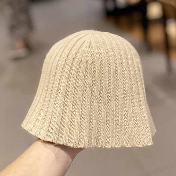CoCopeanut New Winter Knitting Bucket Hat for Women Girl Fashion Solid Panama Fishing Caps Autumn Outdoor Fisherman Hats Bonnet Femme Gift