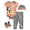 Orange/Gray, variant on Baby Boys' Mickey Mouse and Pluto 4 Piece Layette Set, Sizes 0-9M