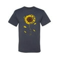 thumbnail image 2 of You Are My Sunshine Skull And Sunflower Inspirational/Christian Men's Graphic T-Shirt, Vintage Heather Navy, X-Large, 2 of 3