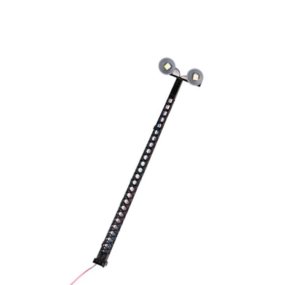 Advancent Modelo de luces de ferrocarril, accesorios de jardín, farolas para exteriores 1:87, lámpara de señal LED ligera, decoración de ferrocarril, Artesanía Negro (luz cálida) Advancent HA064493-05