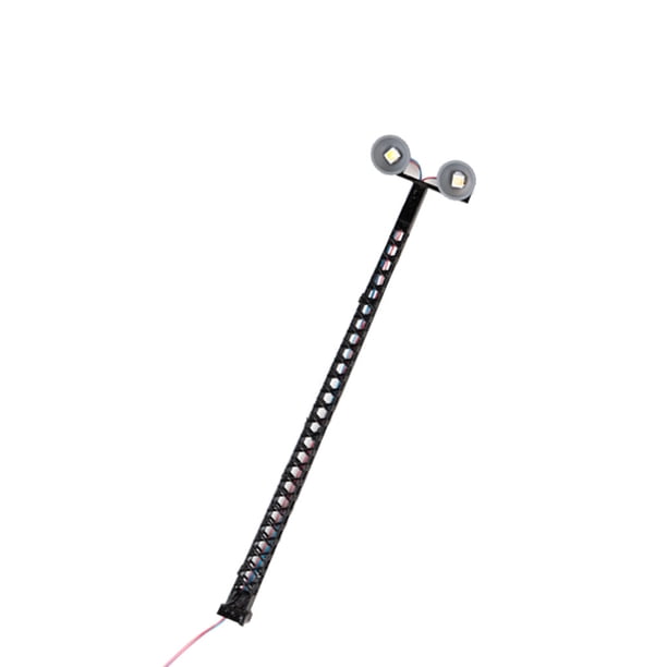 Advancent Modelo de luces de ferrocarril, accesorios de jardín, farolas para exteriores 1:87, lámpara de señal LED ligera, decoración de ferrocarril, Artesanía Negro (luz cálida) Advancent HA064493-05