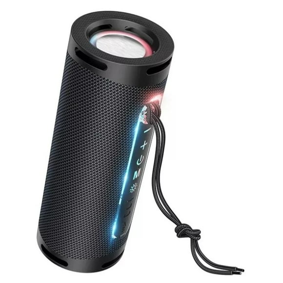 Bocina Bluetooth Portátil Usb Recargable Led Fiesta 10w Negro