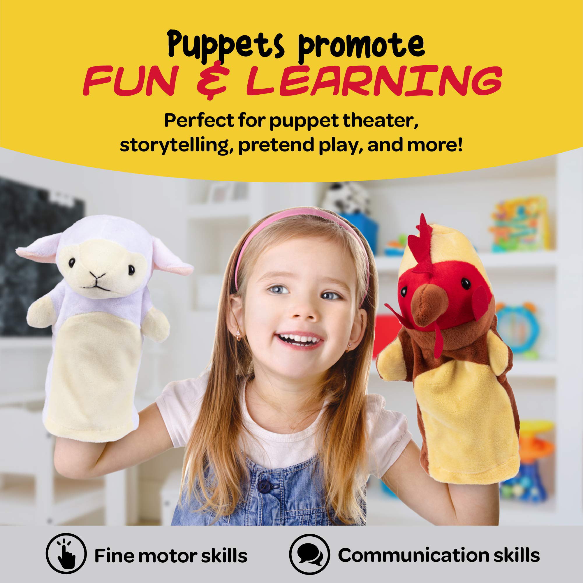 Details about   Pig Hand Puppet Story Learning Educational Toy Best Friend For Home 