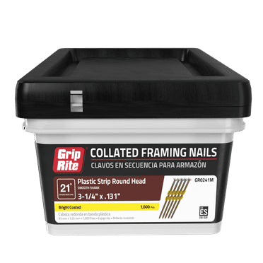 Grip-Rite 21O Plastic 3-1/4" X .131 CTD Smooth 1M