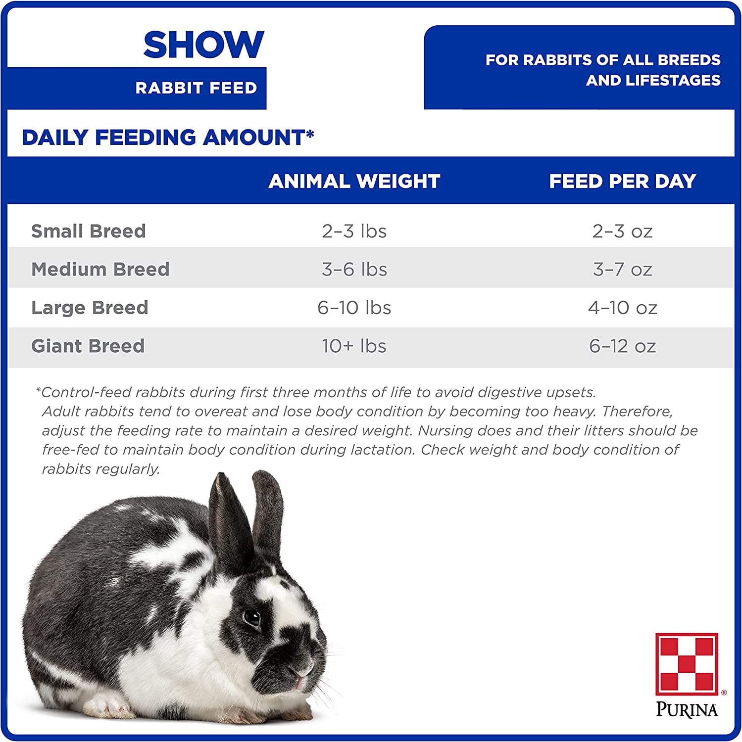 Purina Show Rabbit Feed, Feed for Show Rabbits, 50 lbs
