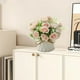 thumbnail image 5 of Artificial Flower With Small Ceramic Vase Fake Silk Variety Flower Balls Flowers Decoration Table Appropriate Home Party Office Wedding, 5 of 6