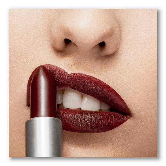 Designart ' Red Lipstick Getting Applyed On Woman Lips ' Modern Canvas Wall Art Print