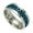 Blue, variant on Mens Silver Gold Black Blue Cuban Link Ring Band Stainless Steel 8MM Size 8-14-Black-12