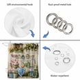 thumbnail image 3 of Polyester Fabric Spring Daisy Shower Curtain, Flowers Farmhouse Leaves Floral Pots Country Retro Waterproof Bathtub Curtain Bathroom Decor Set with Hooks 72 x 78 Inches, 3 of 6