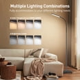 thumbnail image 2 of TaoTronics LED Floor Lamp, 4 Brightness Levels & 4 Colors Dimmable Floor Lamp Modern Standing Light Adjustable Gooseneck Task Lighting for Reading Living Room Bedroom Office Piano (Black), 2 of 8