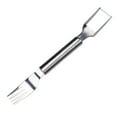 thumbnail image 2 of COFEST 2-in-1 Stainless Steel Fruit Cutter Head Watermelon Cutter Slicers Tool Portable Watermelon Windmill Cutter fork Slicers Quickly Fruit forks for Home silver, 2 of 9