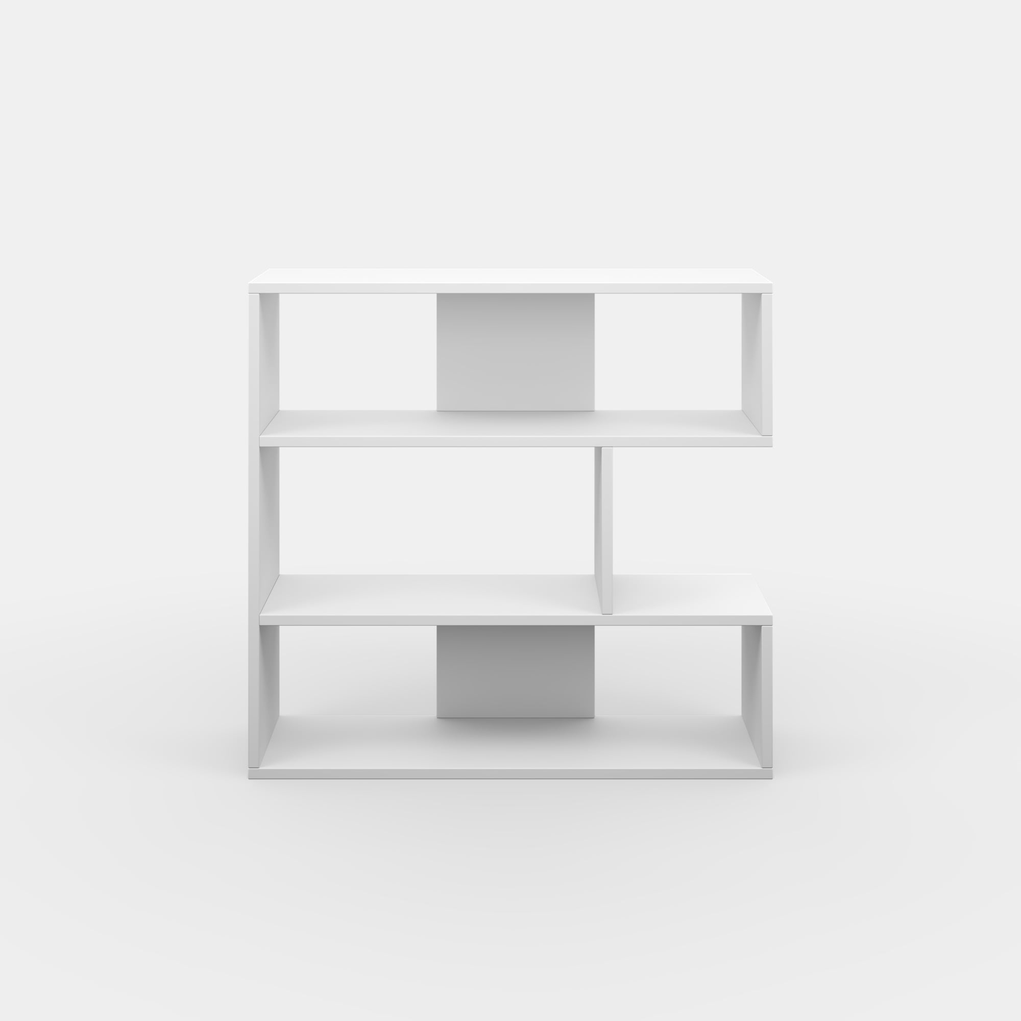 Ada Home Decor Beethoven 3 Tier Open Shelf Modern Bookcase, White