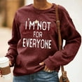 thumbnail image 3 of Aboser I'm Not for Everyone Womens Sweatshirt Plus Size Simple Tops Casual Crewneck Pullover Shirt Trendy Heart Graphic Sweatshirts, 3 of 9