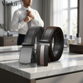 thumbnail image 6 of Vlokii 2pcs Belt for Men Genuine Leather Ratchet Men Belt with Automatic Click Buckle Dress Belt, 6 of 6
