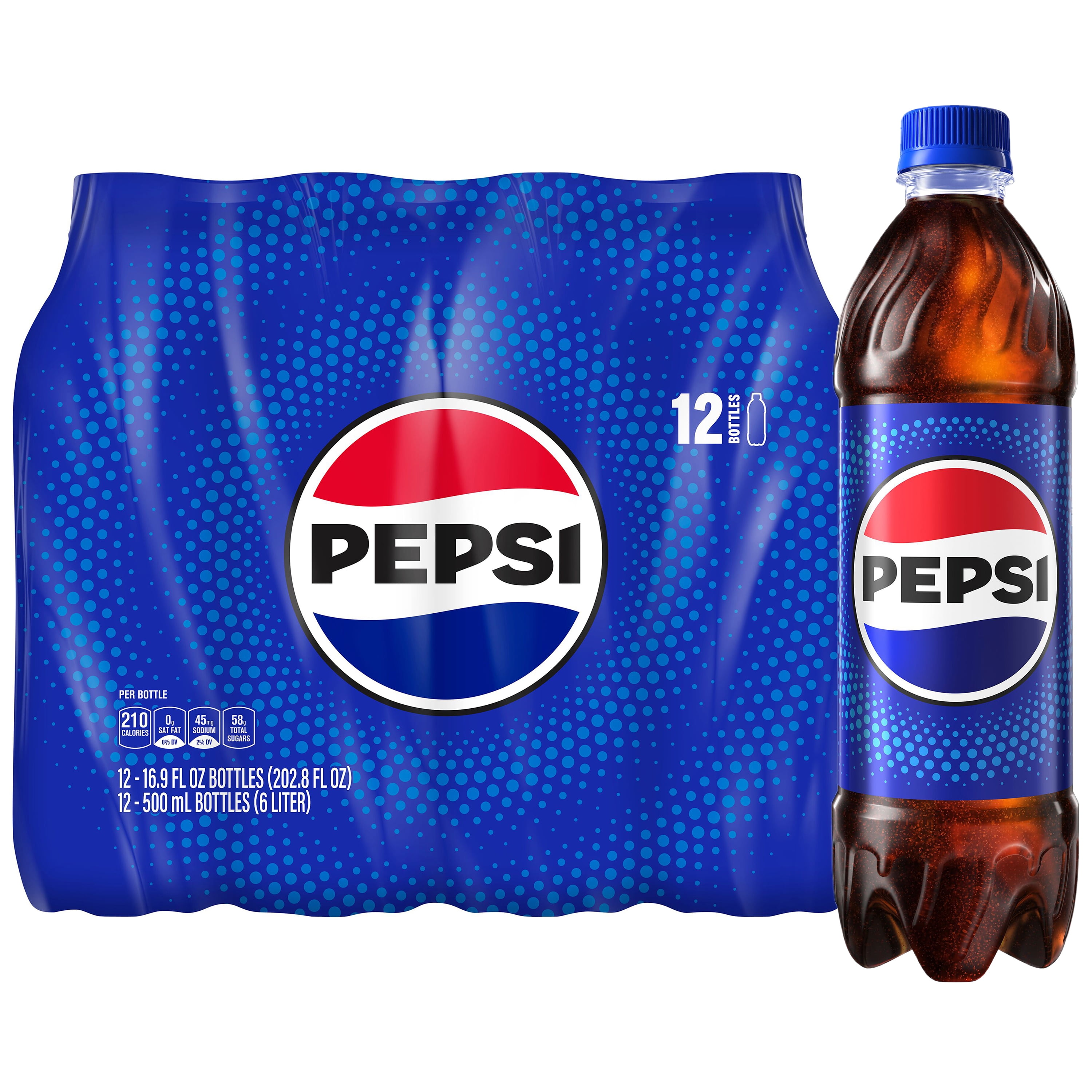 Pepsi Cola Soda Pop, 16 fl oz, 6 Pack Bottles - Walmart.com