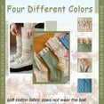 thumbnail image 4 of 4/5 Pack Cute Womens Floral Socks, Cotton Vintage Embroidered Casual Crew Socks, 4 of 7