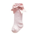 thumbnail image 2 of Bmnmsl Baby Below Knee Socks Bow Decor Stockings Breathable Clothing Accessory, 2 of 6