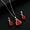 01 Bright Red, variant on Emerald Water Drop Jewelry Suit Women