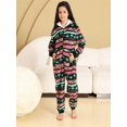 thumbnail image 3 of Pijamas de franela con capucha para niñas y niños, ropa de dormir de Navidad, suave y cálida, Onesie, Invierno, 3 of 4