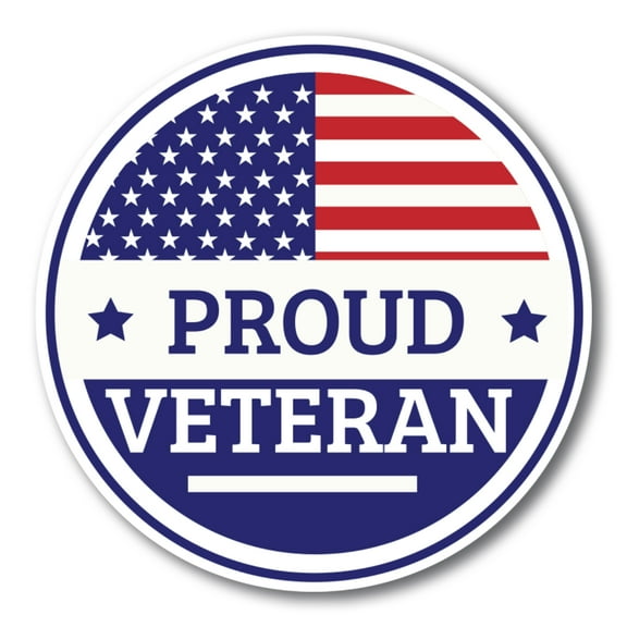 Magnet Me Up Proud Veteran Patriotic Red White and Blue Military Magnet Decal, 5