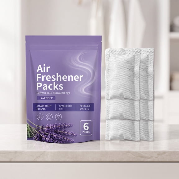 Scented Sachets for Drawers and Closets, Long-Lasting Air Freshener Packets for Shoes Storage Bags and Wardrobes, Gentle Home Deodorizer 6 Pack