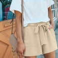 thumbnail image 6 of ZyeKqe Business Casual Shorts for Women Drawstring High Waisted Dress Shorts Wide Leg Office Work Shorts, 6 of 9
