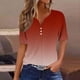 thumbnail image 3 of Camisetas Casuales de Mujer con Cuello en V Camiseta de Color Sólido, Manga Corta Casual Top para el Uso Diario, 3 of 5