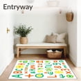 thumbnail image 3 of ODIKA 4'x6' Machine Washable Non-Slip Area Rug, Educational Alphabet Learning Playmat With Numbers Shapes Interactive High Traffic Rug, Green, 689723, 3 of 7