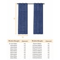 thumbnail image 6 of Fsddascl Vintage Navy Blue Blackout Curtains for Bedroom/Living Room, Thermal Insulated Kitchen Curtains, Farmhouse Retro Dark Solid Color Linen Texture Grommet Darkening Window Treatment 27.5"x39"x2, 6 of 6