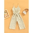 thumbnail image 2 of Toddler Jumpsuit Baby Girl Sleeveless Floral Romper Wide Leg Pants Summer Clothes, 2 of 9