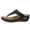 Navy, variant on Women's Wedge Hollow Flip Flops Trendy Comfortable Casual Slides Perforated Open Toe Sandals Soft Sole Lightweight Slippers Ladies Beach Vacation Shoes
