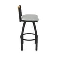 thumbnail image 4 of 881 Revelle 36" Swivel Extra Tall Bar Stool with Black Wrinkle Finish, Medium Back and Graph Alpine Seat, 4 of 5