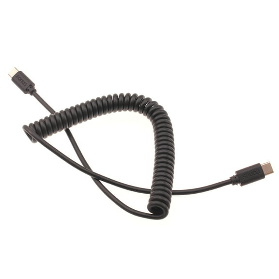 USB-C to TYPE-C Coiled Cable for T-Mobile REVVL 6 PRO 5G Phone - Fast Charger Cord Power Wire K3G Compatible With REVVL 6 PRO 5G
