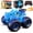 Blue, variant on Remote Control Monster Truck for Kids, 2.4GHz RC Car with 360° Stunts, Spray Mist, LED Lights & Sounds, All Terrain Off-Road Vehicle, Birthday Gift for Boys & Girls Ages 3+(red)