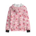 thumbnail image 2 of Uorisanigo Girls Zip Up Hoodies Boys Strawberry Daisy Sweatshirt Jacket Casual Long Sleeve Hooded Sweatshirts Pullover Shirts with Front Pocket School Sweater, 2 of 7
