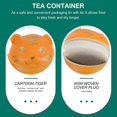 thumbnail image 1 of Spice Container Ceramic Tea Holder Home Use Orange Round Lid Storage 1Pack, 1 of 3