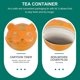 thumbnail image 1 of Spice Container Ceramic Tea Holder Home Use Orange Round Lid Storage 1Pack, 1 of 3