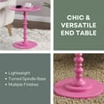 thumbnail image 3 of Convenience Concepts Palm Beach No Tools Spindle Table, Pink, 3 of 9