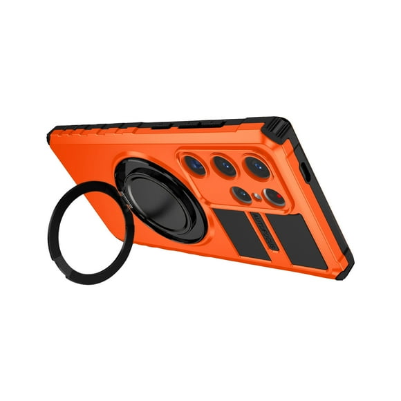 Funda Pisexur para S25Ultra con soporte magnético giratorio de 360 grados, protección integral de grado militar a prueba de golpes, funda magnética para S25U, electrónica para niños, organizador de e