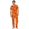 thumbnail image 3 of OIOLOYJM Matching Family Halloween Pajamas Set Cute Ghost Pumpkin Spider Graphic Soft Comfortable Two-Piece Sleepwear Novelty Holiday Party Fashion Short Sleeve Loungewear Pajamas S, 3 of 9