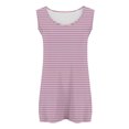 thumbnail image 5 of Jalioing Summer Tank Tops for Women Striped Sleeveless Plus Size Shirts Casual Oversized Crew Neck T Shirts, 5 of 7