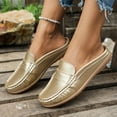 thumbnail image 4 of Dakaela Mules for Women Round Toe Backless Slip on Flats Comfortable Casual Walking Slide Work Loafers, 4 of 8