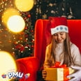 thumbnail image 2 of PMU Christmas Oversized Velvet Light-up Red and White Santa Hat Christmas Celebration Costume Party Accessories Costume Props and Party Supplies for Plays, Festivals, Photo Shoots (1/Pkg) Pkg/1, 2 of 7