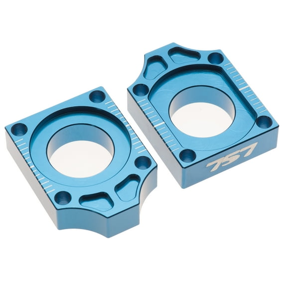Billet Axle Blocks Blue for Yamaha YZ WR 125 250 250F 450F