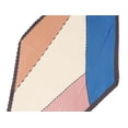 thumbnail image 5 of INSPIRE CHIC Women's Chic Pleated Contrast Color Rhombus Neck Scarf Neckerchief Pink, 5 of 5
