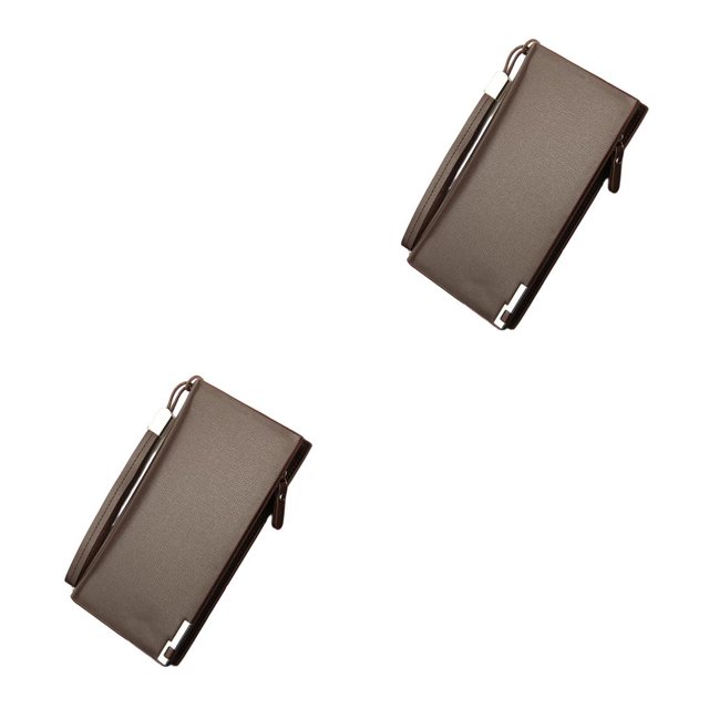 Sonducket Cartera larga de lujo para hombre, monedero de estilo Simple, tarjetero, cuero PU, tres pliegues, cremallera, llaves de teléfono, Type1 NO1