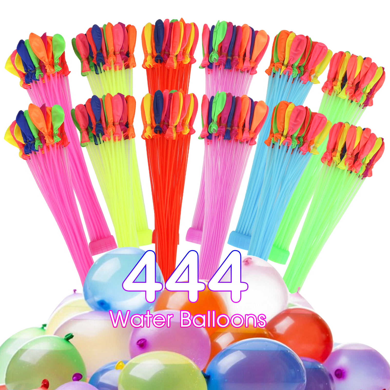 Latex Water Bomb Balloons for Kids and Adults Water Balloons Refill Kits 444 Pack Colorful Air Balloons 