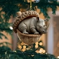 thumbnail image 4 of Sunxin Hangs Animal Ornaments – Cozy Christmas Ornaments Acrylic Cute Animal Christmas Trees Hanging Decorations Rustic Nature Themed Home Decor Animal Lovers, One Pendant, 4 of 5